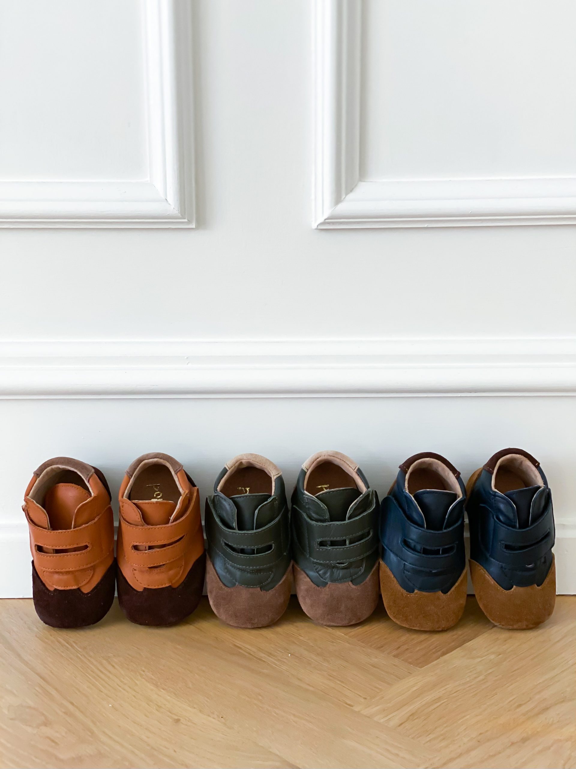 Pom Pom hjemmesko Sneaker Velcro Camel/Dark Brown - Billede 3