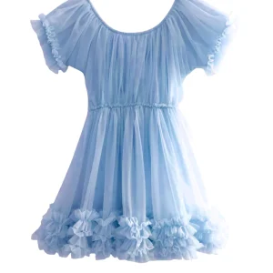 Dolly Kjole Frilly Light Blue