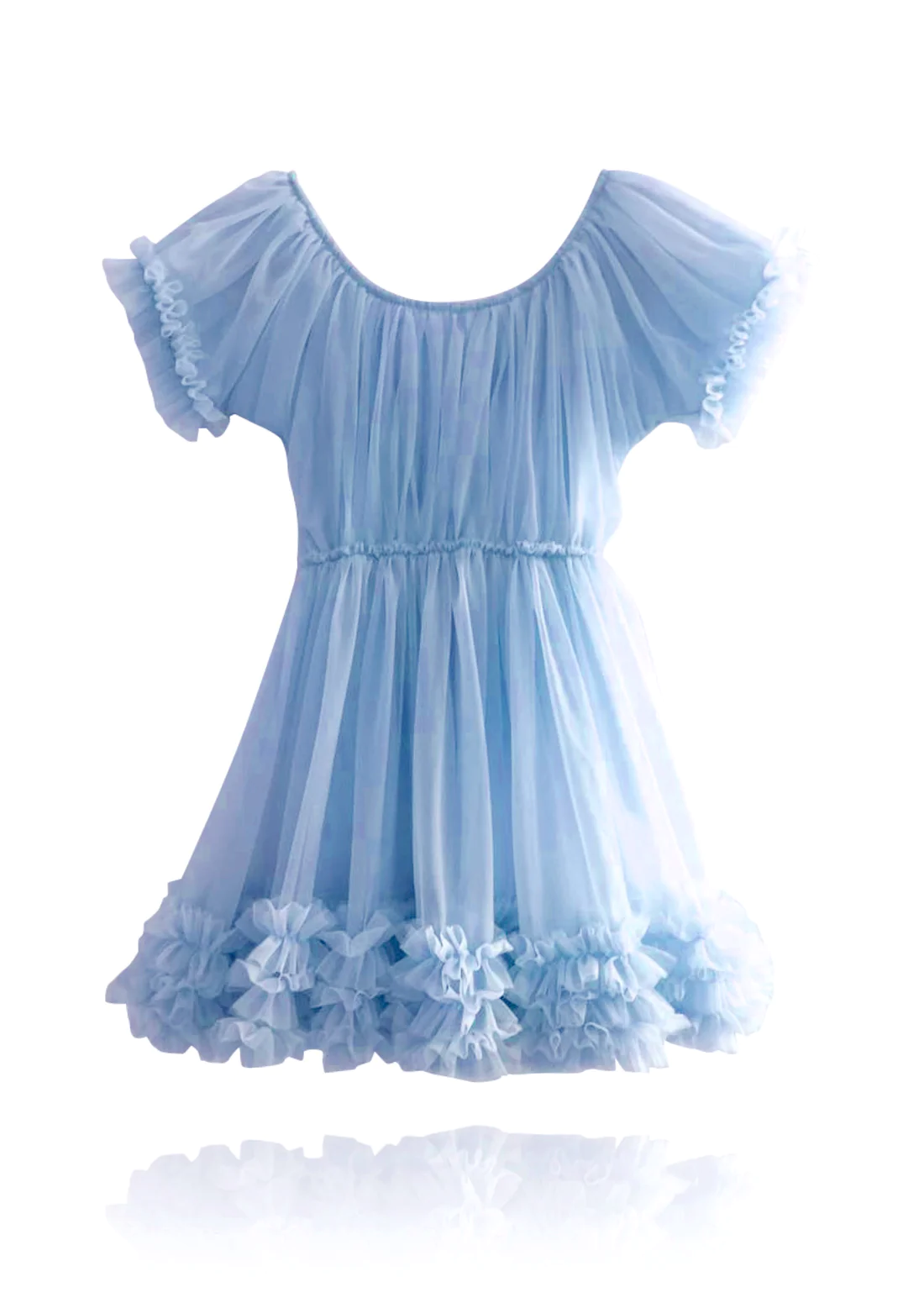 Dolly Kjole Frilly Light Blue