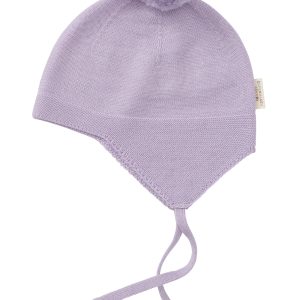 Copenhagen Colors Hue Uld Strik Bonnet m. Pompom Lavender