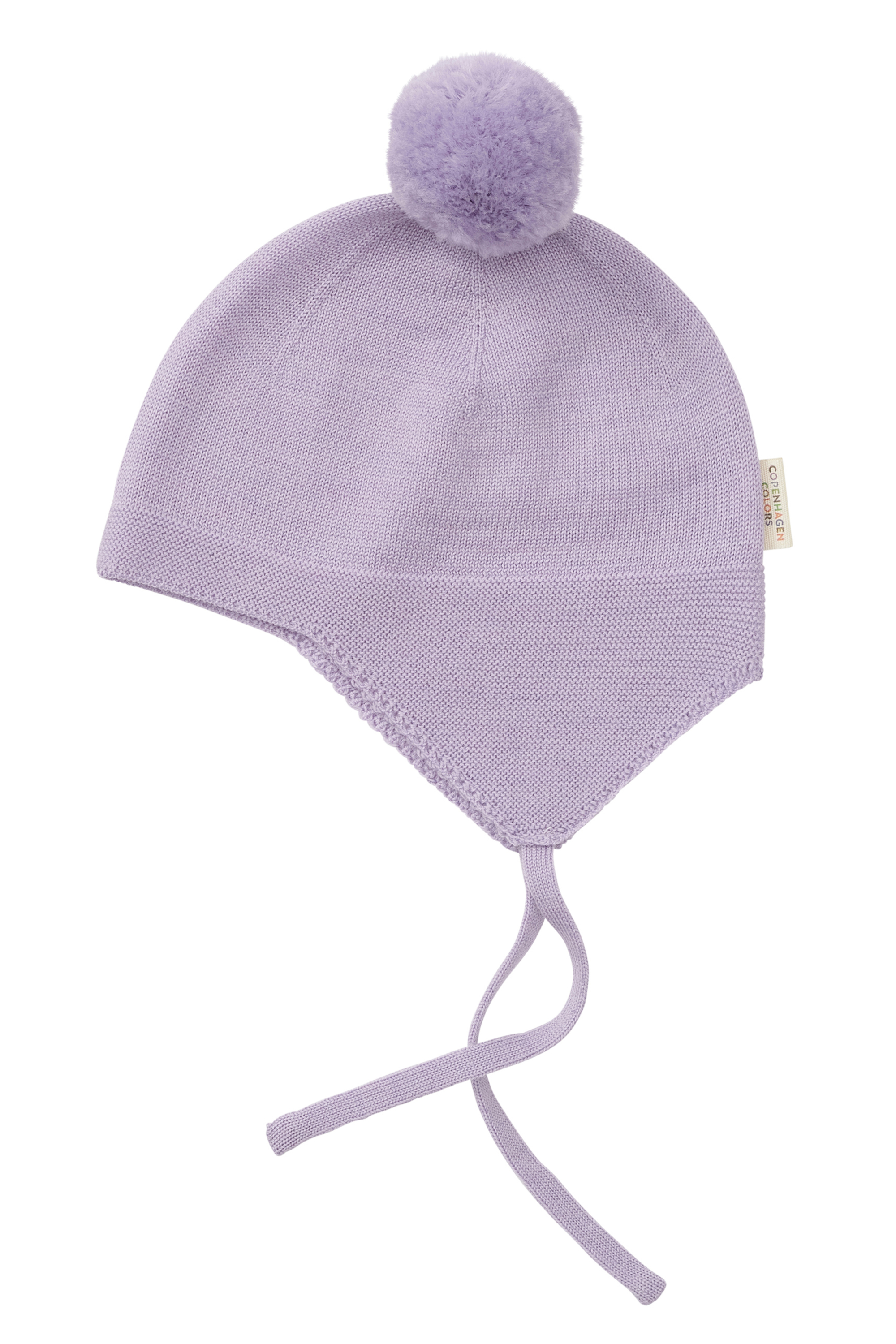 Copenhagen Colors Hue Uld Strik Bonnet m. Pompom Lavender