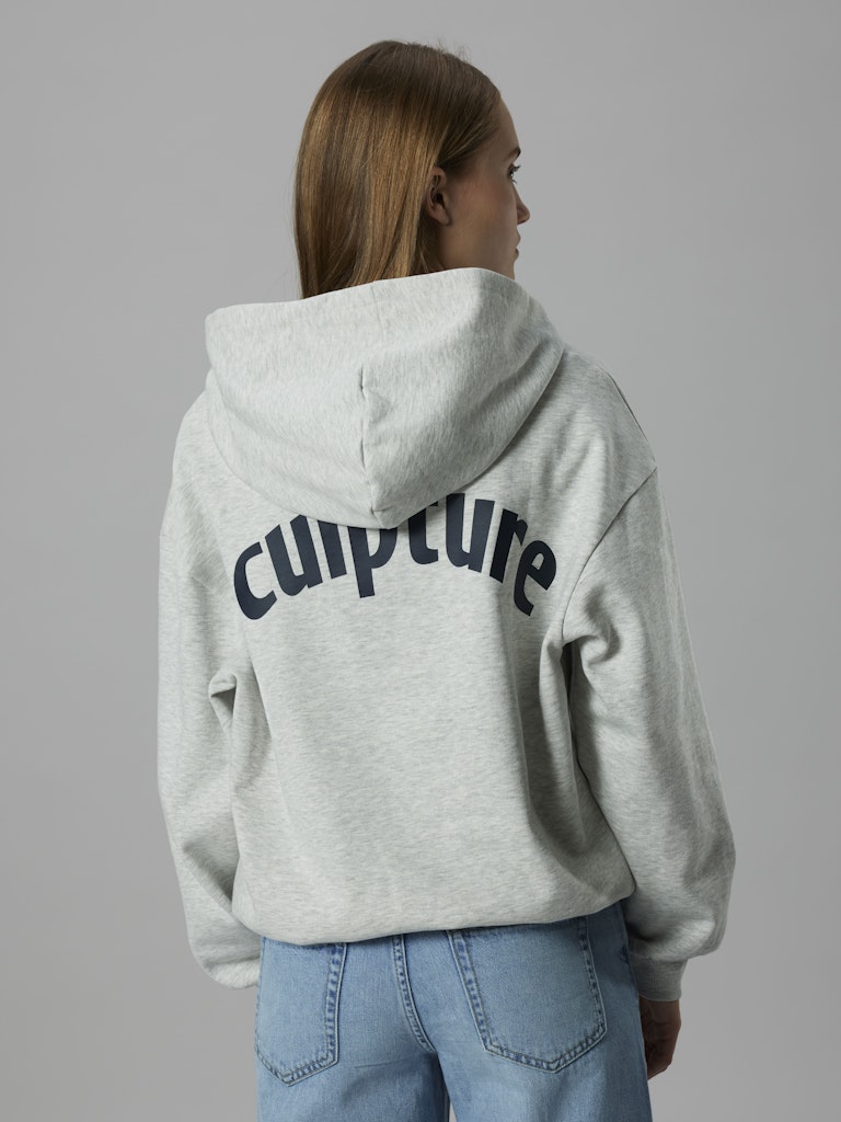 LMTD Sweatshirt Hoodie LS Ature Loose Light Grey Melange - Billede 4