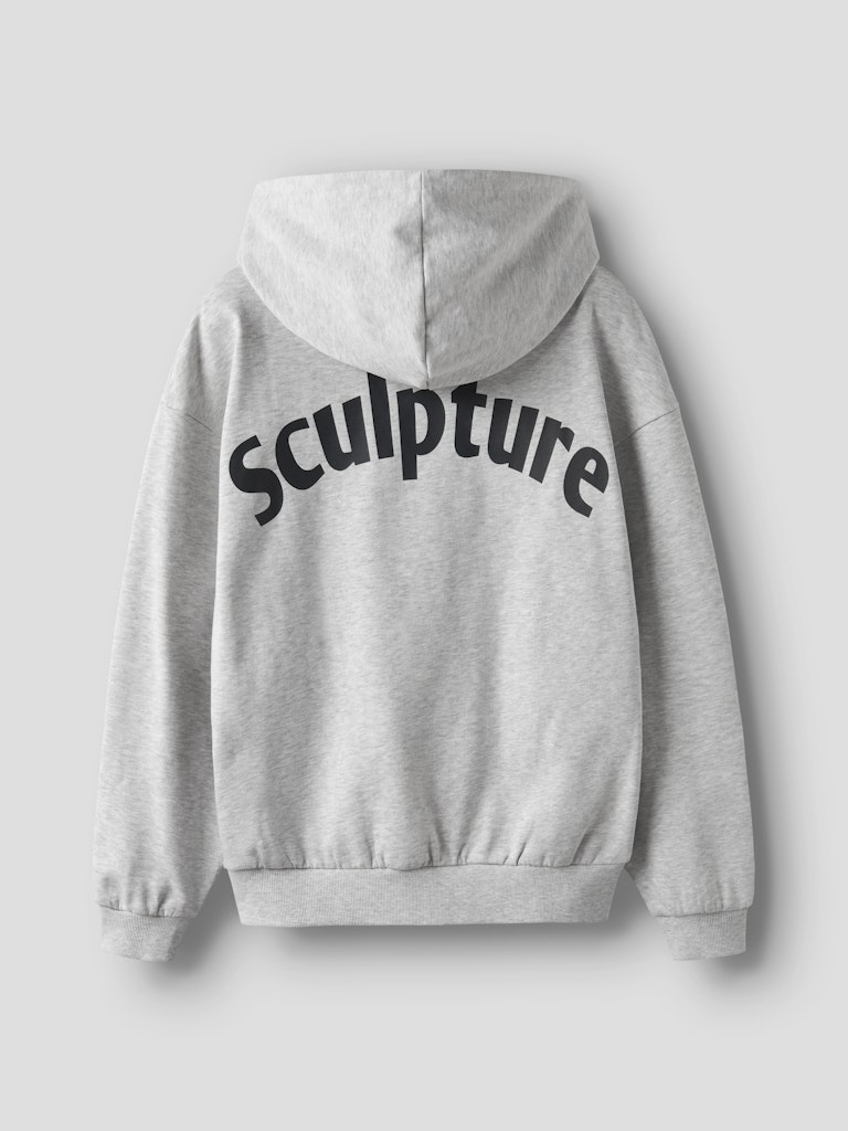 LMTD Sweatshirt Hoodie LS Ature Loose Light Grey Melange - Billede 2