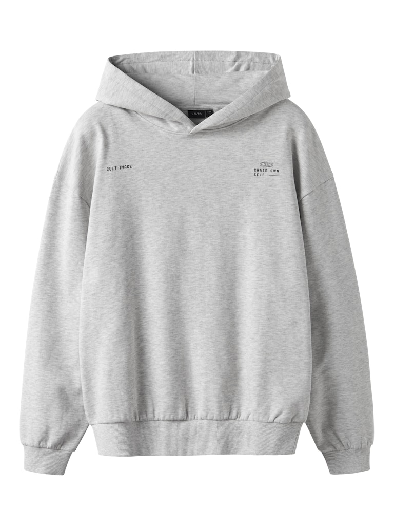 LMTD Sweatshirt Hoodie LS Ature Loose Light Grey Melange