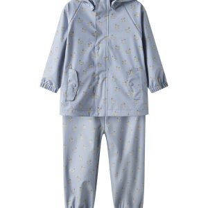 Lil' Atelier Regnsæt Mini Ladry10 Rain Set AOP Zen Blue