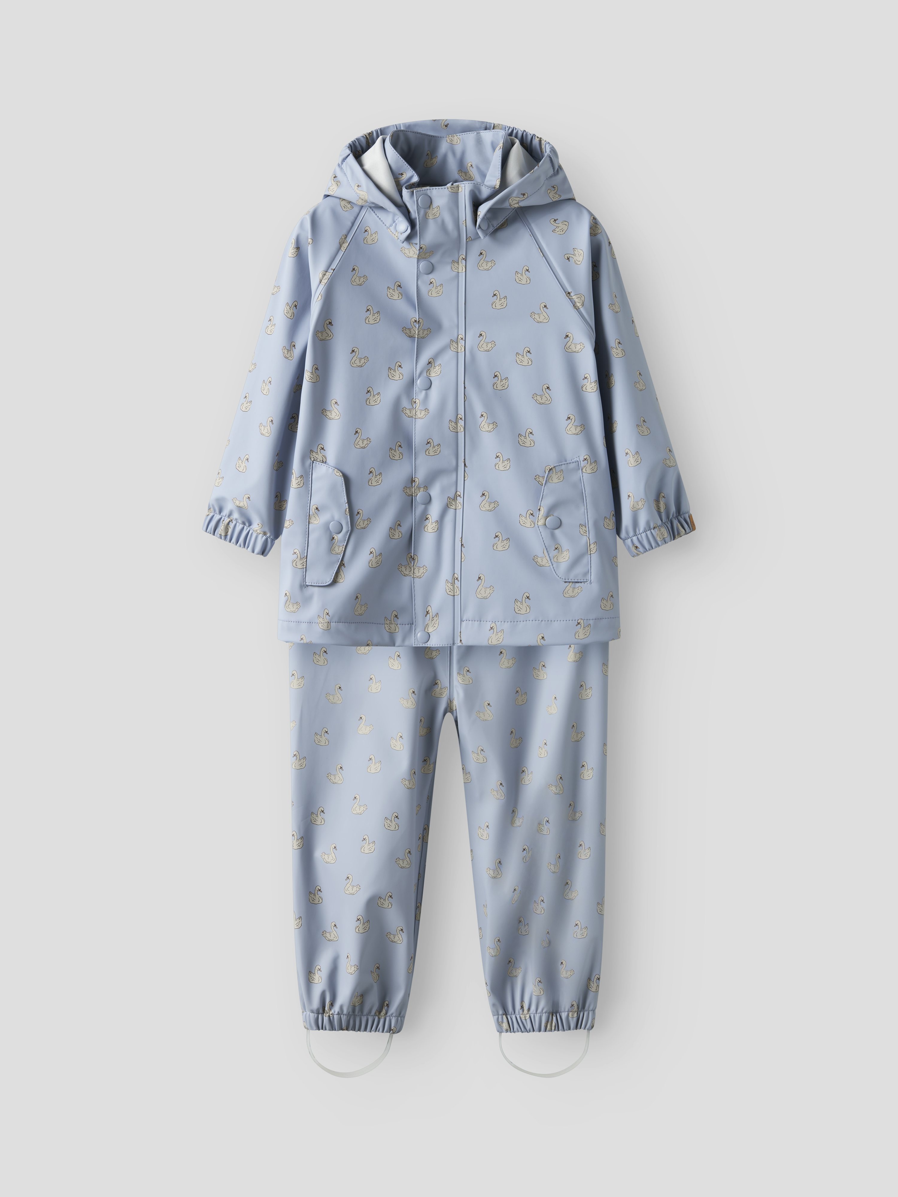 Lil' Atelier Regnsæt Mini Ladry10 Rain Set AOP Zen Blue - Billede 3