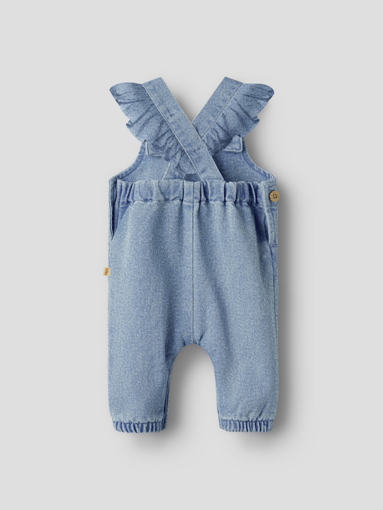 Lil' Atelier Smækbukser Baby Lulia Loose Overall Medium Blue Denim - Billede 2