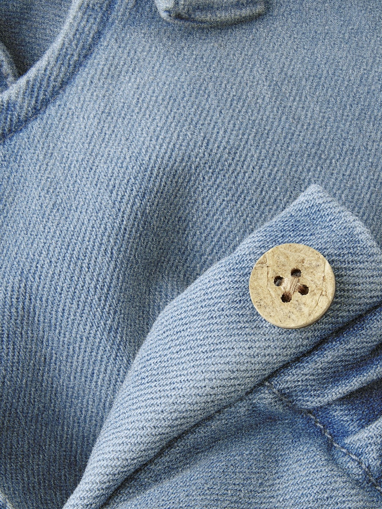 Lil' Atelier Smækbukser Baby Lulia Loose Overall Medium Blue Denim - Billede 4