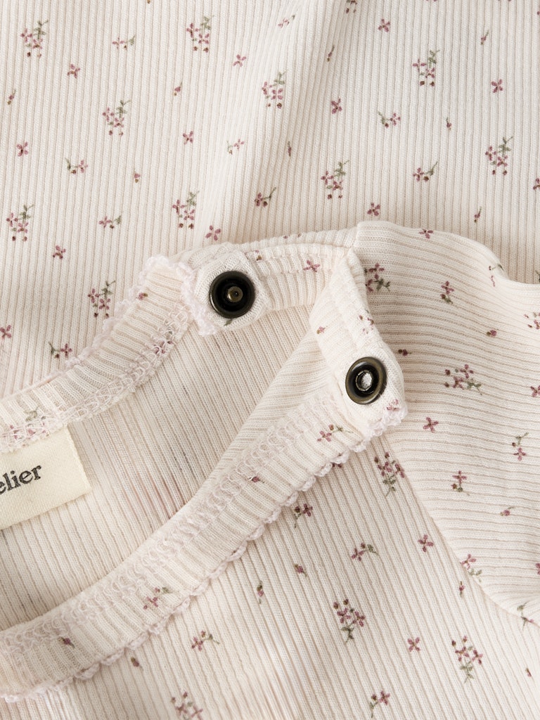Lil' Atelier Natdragt Baby Gago LS Almost Mauve - Billede 3