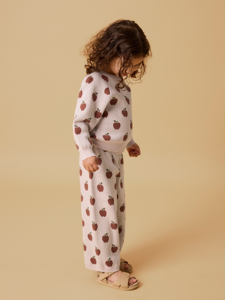 Lil' Atelier Strik Bluse Mini LS Lulio Hushed Violet - Billede 4