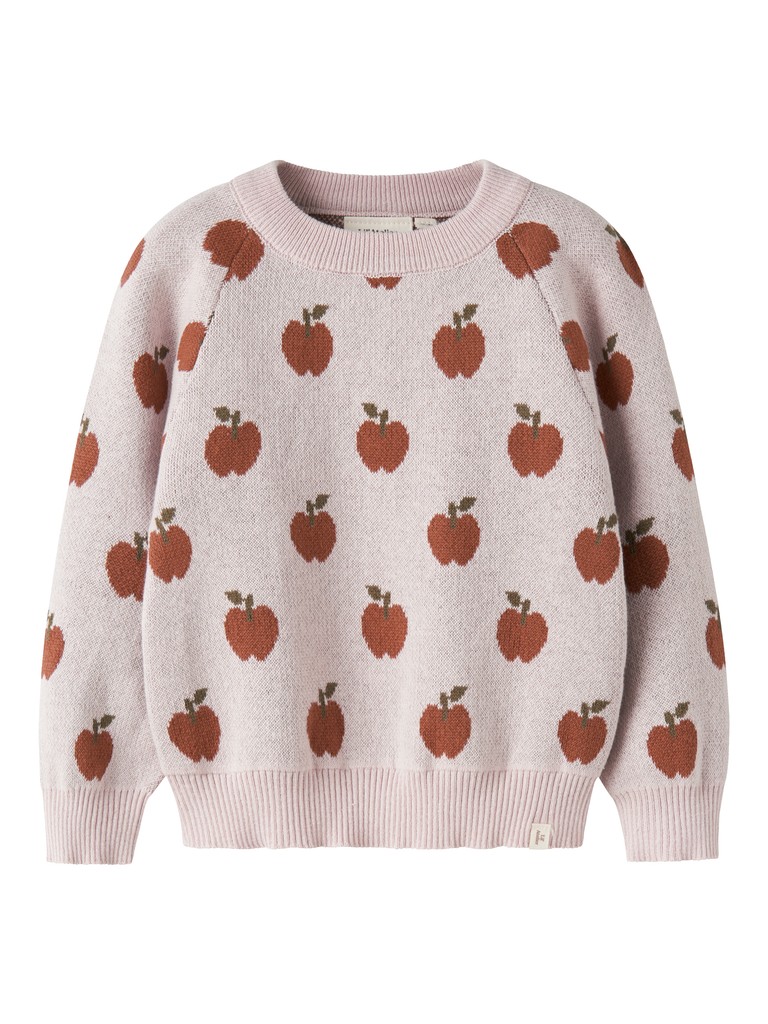 Lil' Atelier Strik Bluse Mini LS Lulio Hushed Violet