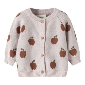 Lil' Atelier Cardigan Baby LS Strik Lulio Hushed Violet