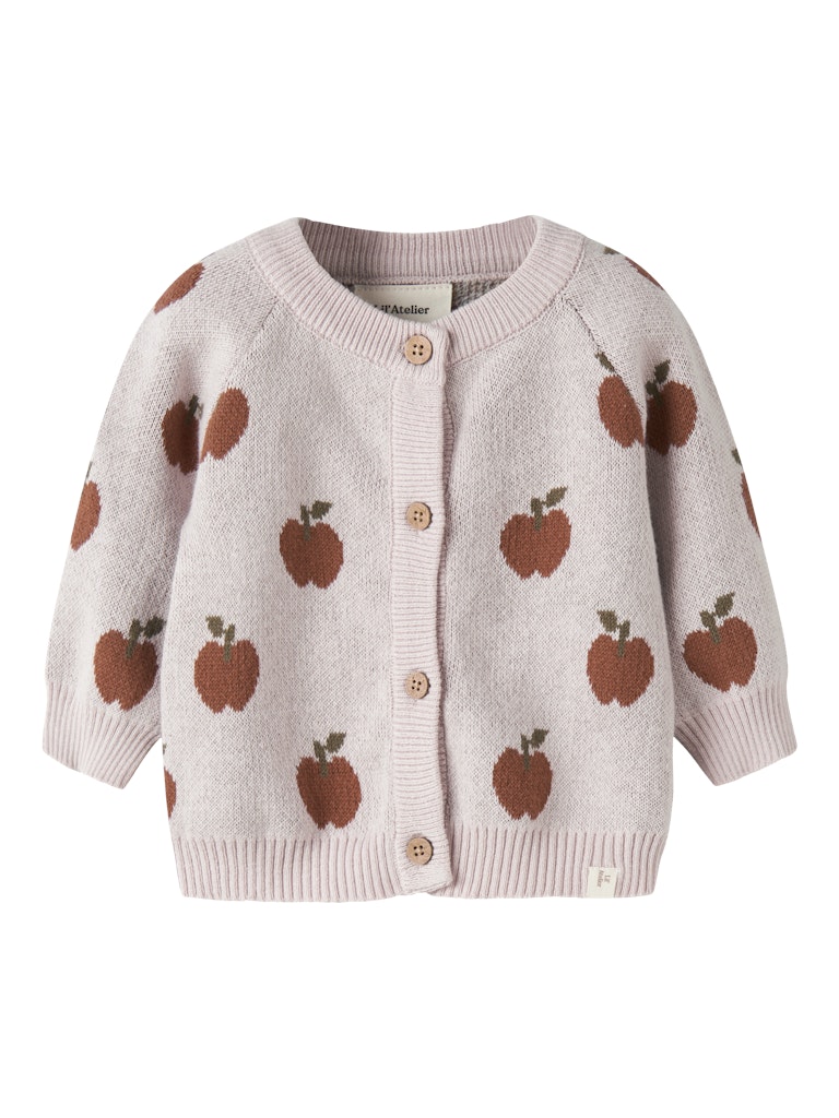 Lil' Atelier Cardigan Baby LS Strik Lulio Hushed Violet