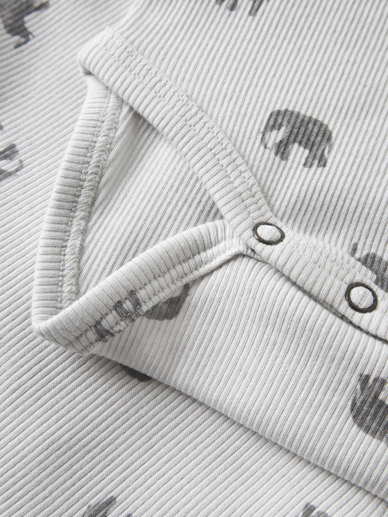 Lil' Atelier Body Baby LS Lavo Eko Slim Glacier Gray - Billede 3