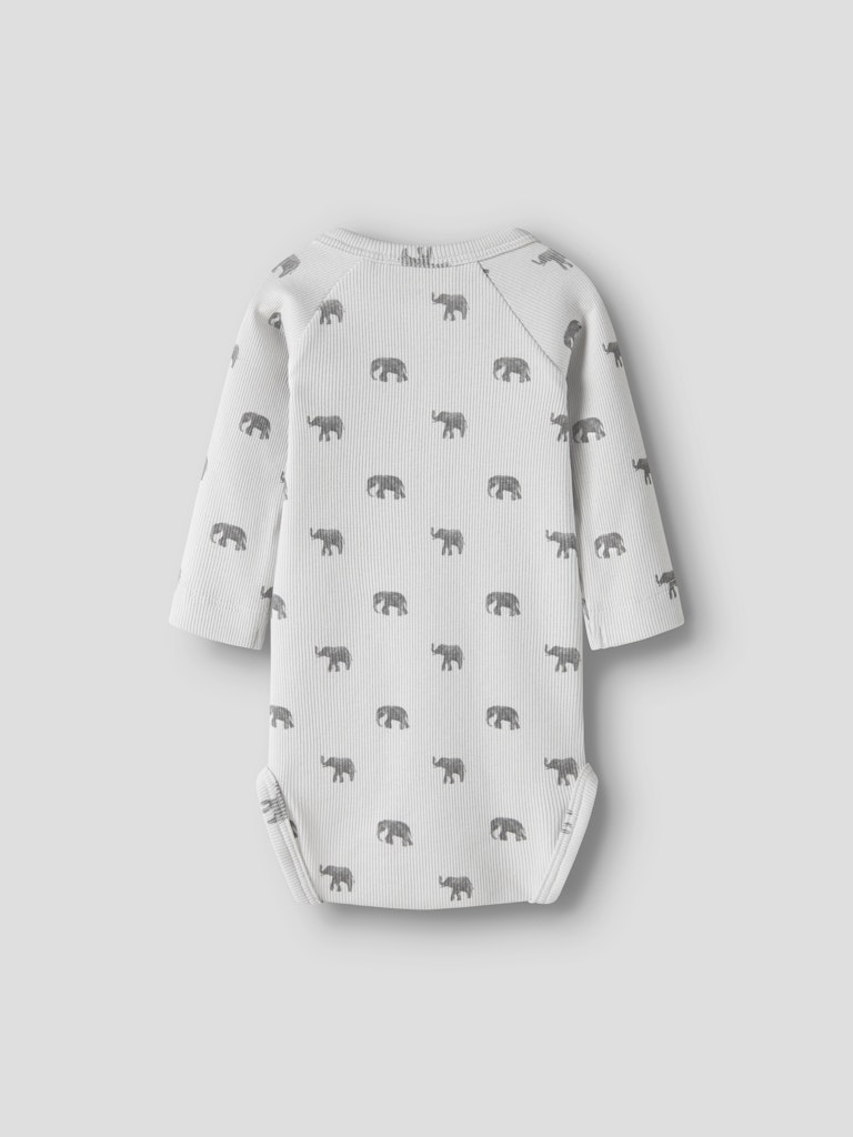 Lil' Atelier Body Baby LS Lavo Eko Slim Glacier Gray - Billede 2