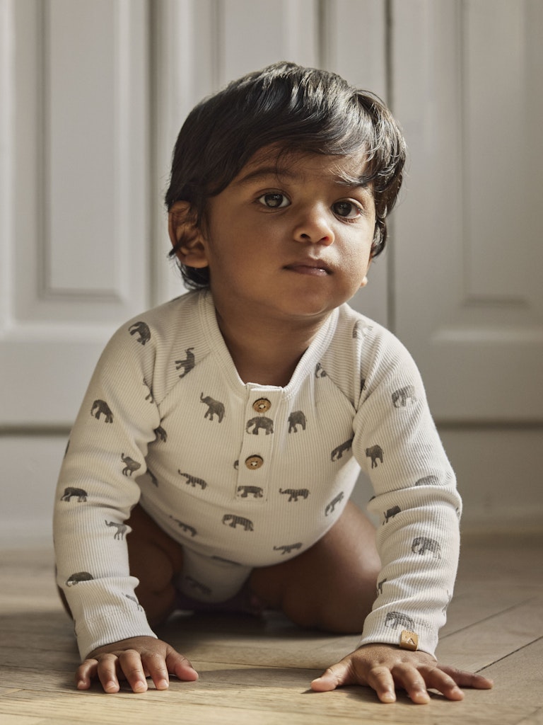Lil' Atelier Body Baby LS Lavo Eko Slim Glacier Gray - Billede 5