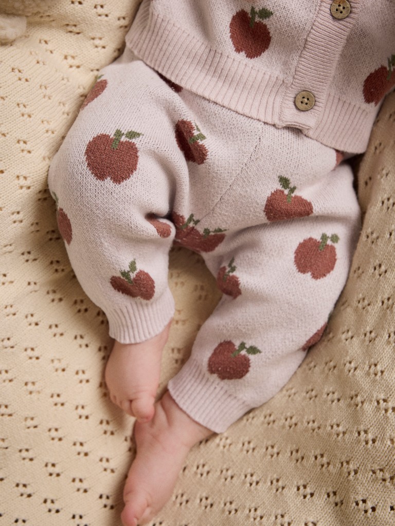 Lil' Atelier Strik Bukser Baby Lulio Hushed Violet - Billede 4