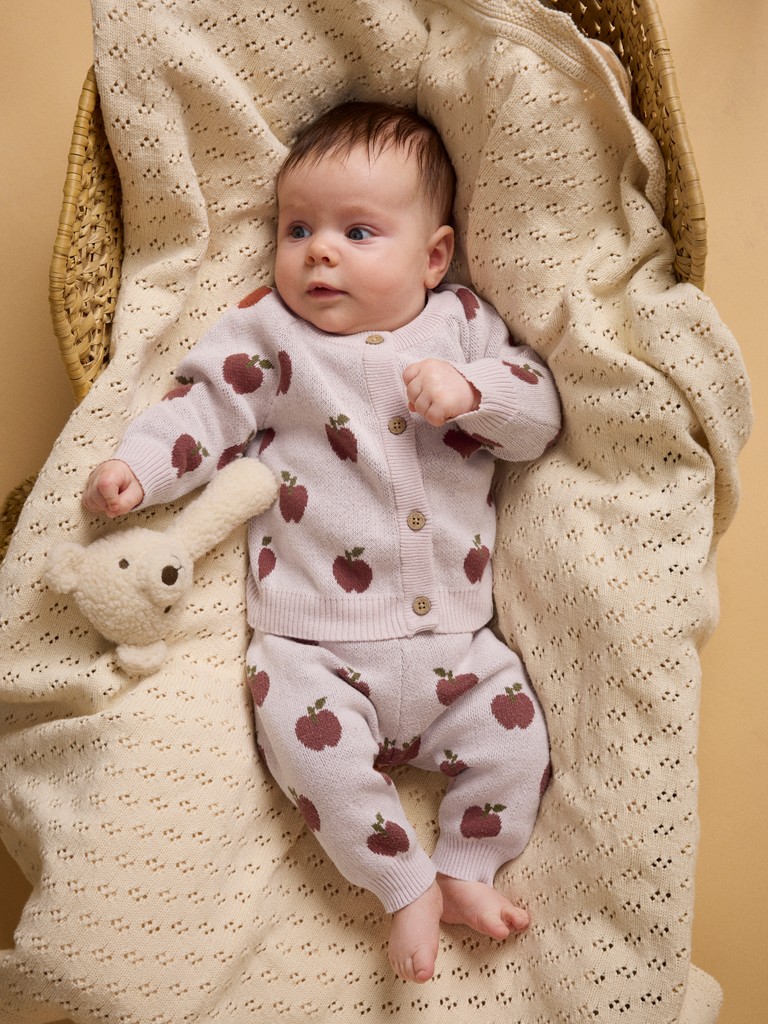 Lil' Atelier Strik Bukser Baby Lulio Hushed Violet - Billede 5