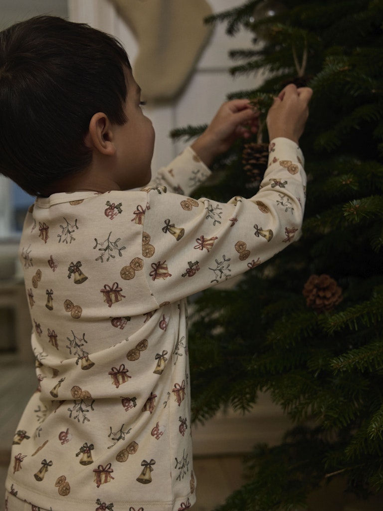Lil' Atelier Nattøj Mini Pyjamas LS Layo Git Turtledove - Billede 5