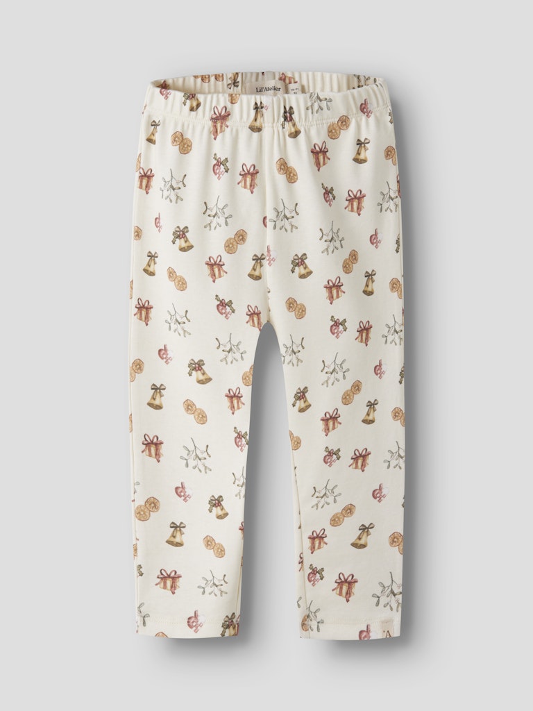 Lil' Atelier Nattøj Mini Pyjamas LS Layo Git Turtledove - Billede 4