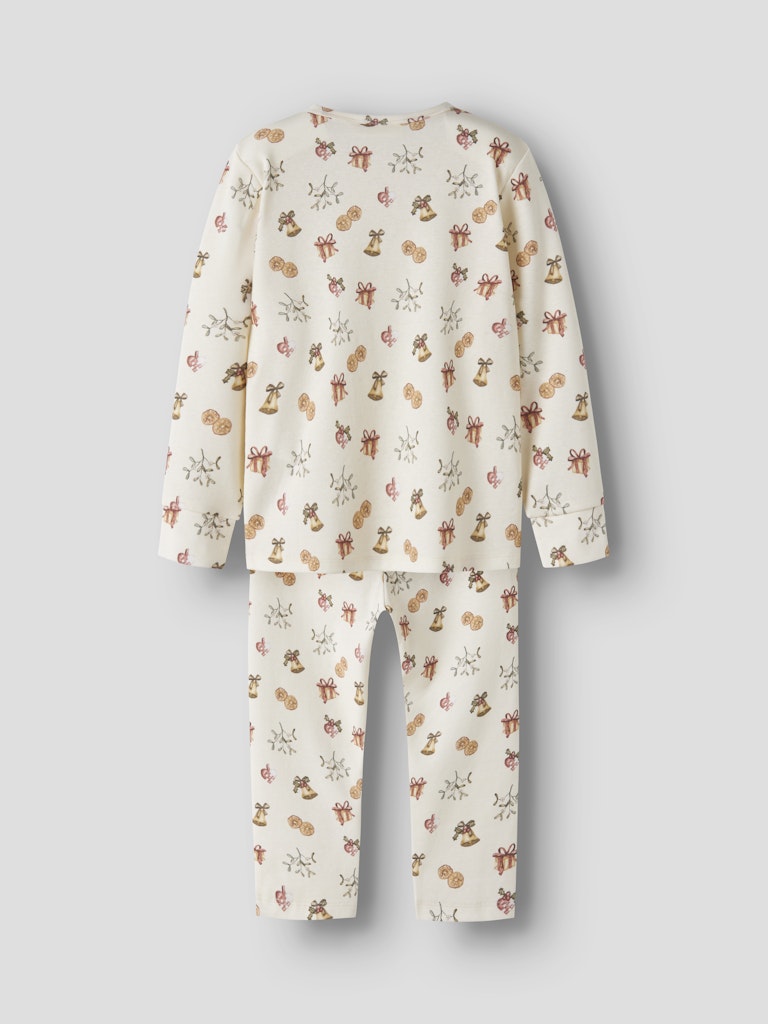 Lil' Atelier Nattøj Mini Pyjamas LS Layo Git Turtledove - Billede 2