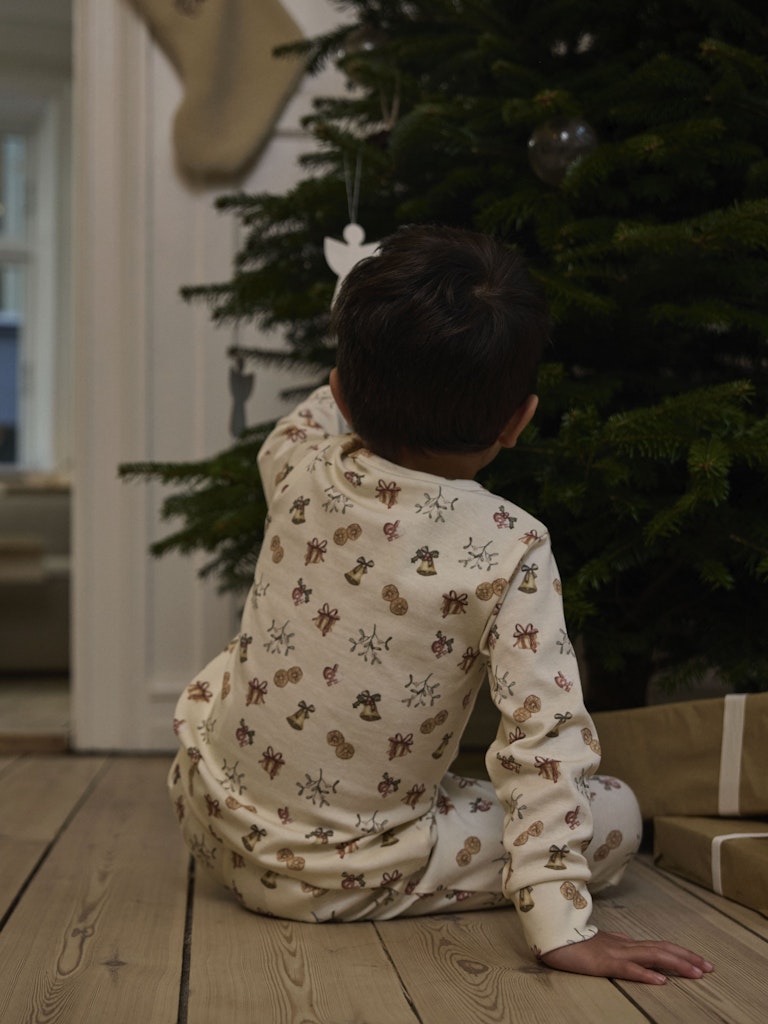 Lil' Atelier Nattøj Mini Pyjamas LS Layo Git Turtledove - Billede 6