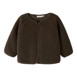 Lil' Atelier Jakke Baby Nalo Bia Sherpa Loose Dark Earth