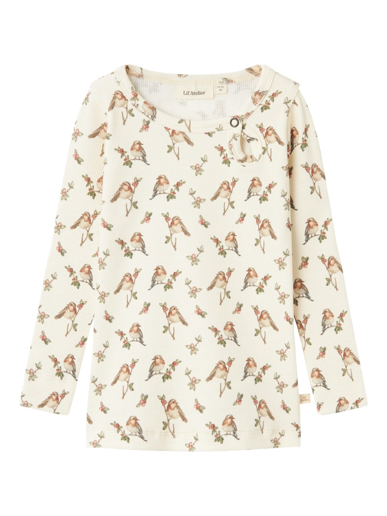 Lil' Atelier Bluse Mini LS Gave Eli Slim Turtledove