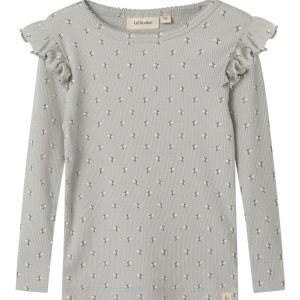 Lil' Atelier Bluse Mini LS Gago Kuo Slim Mirage Gray