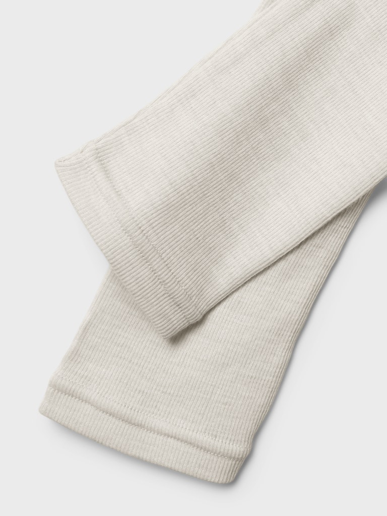 Lil' Atelier Uld Leggins Mini Nalu Rib Slim Turtledove - Billede 3