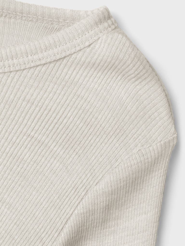 Lil' Atelier Uld Bluse Mini LS Nalu Slim Turtledove - Billede 3
