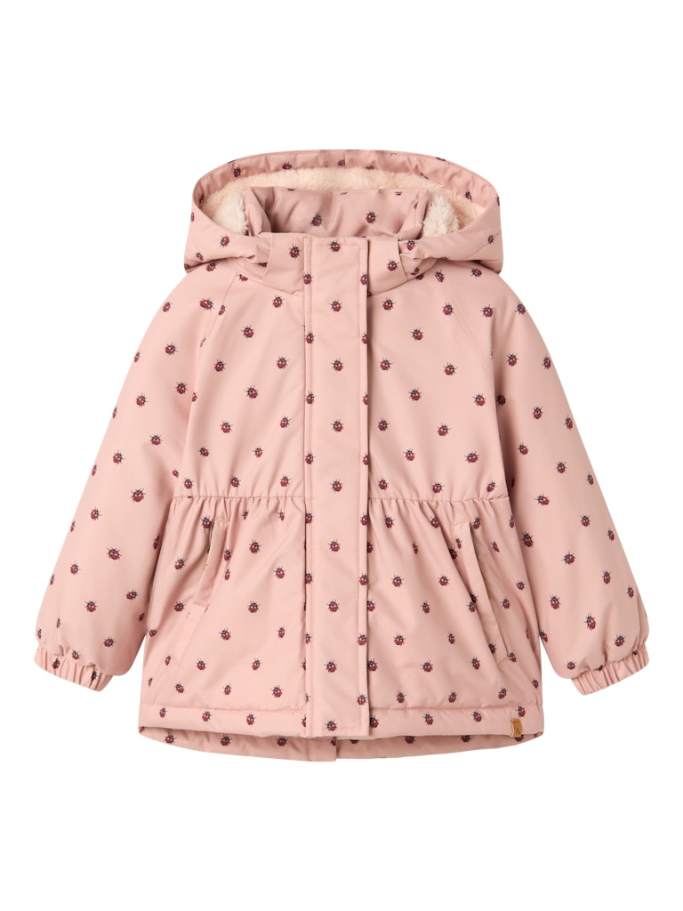Lil' Atelier Vinterjakke Mini Snow05 Mariehøne AOP Misty Rose
