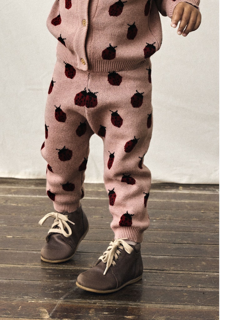 Lil' Atelier Strik Bukser Baby Lulio Misty Rose - Billede 4