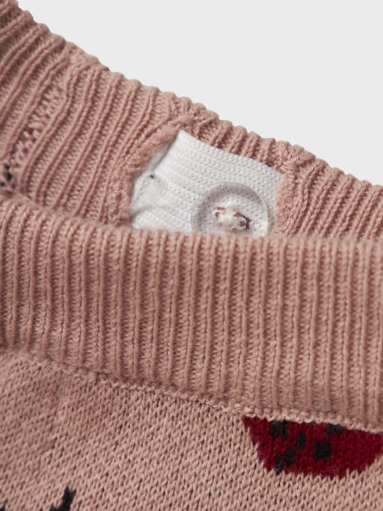 Lil' Atelier Strik Bukser Baby Lulio Misty Rose - Billede 3