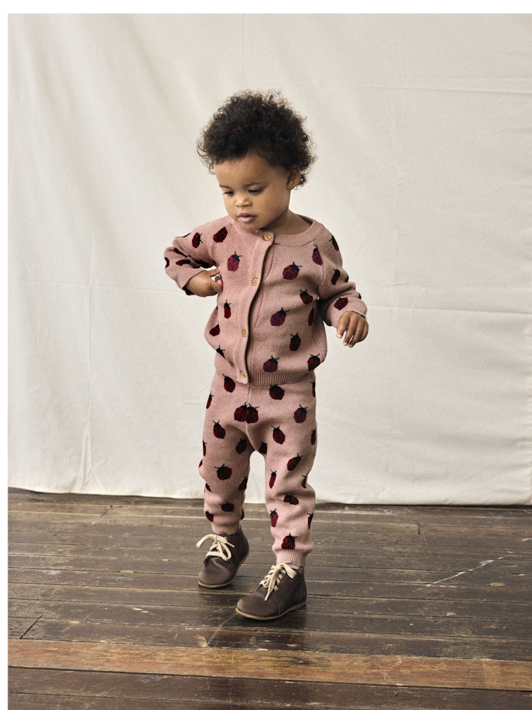 Lil' Atelier Strik Bukser Baby Lulio Misty Rose - Billede 5