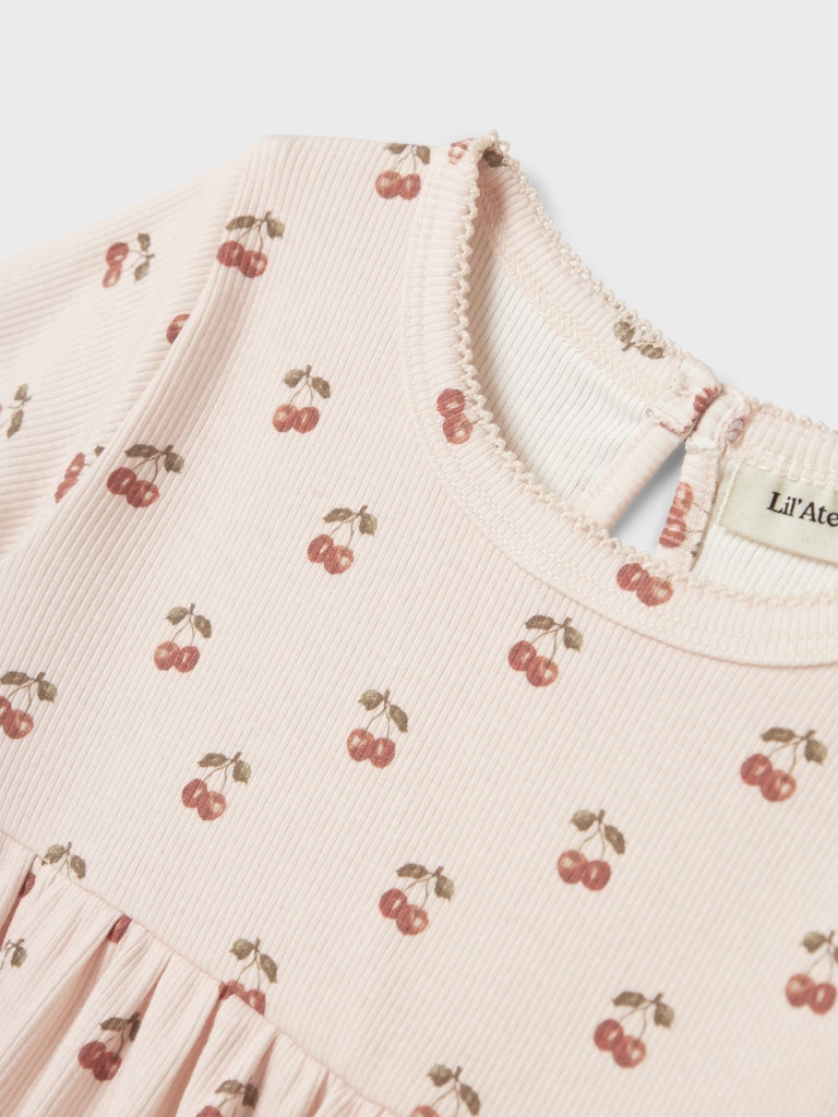 Lil' Atelier Kjole Mini LS Lavo Era Silver Peony - Billede 3