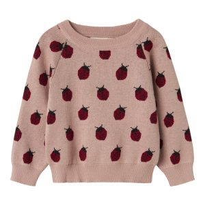 Lil' Atelier Strik Bluse Mini LS Lulio Misty Rose
