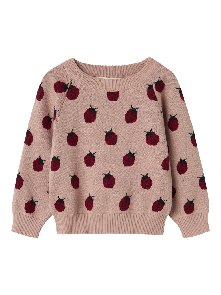 Lil' Atelier Strik Bluse Mini LS Lulio Misty Rose