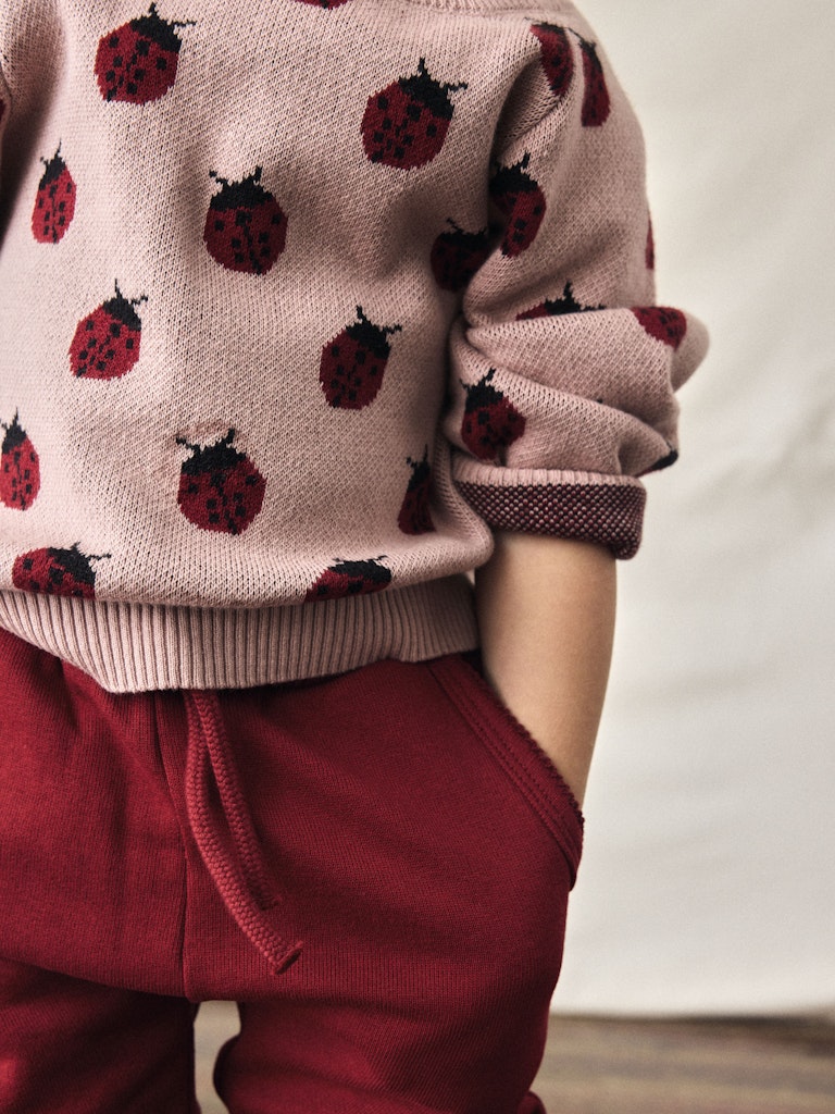 Lil' Atelier Strik Bluse Mini LS Lulio Misty Rose - Billede 4