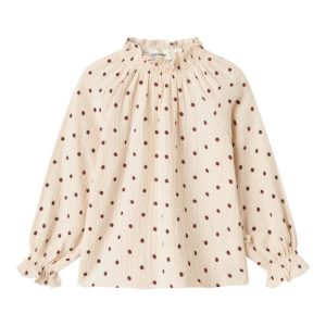 Lil' Atelier Bluse Mini LS Lilia Loose Shirt Silver Peony