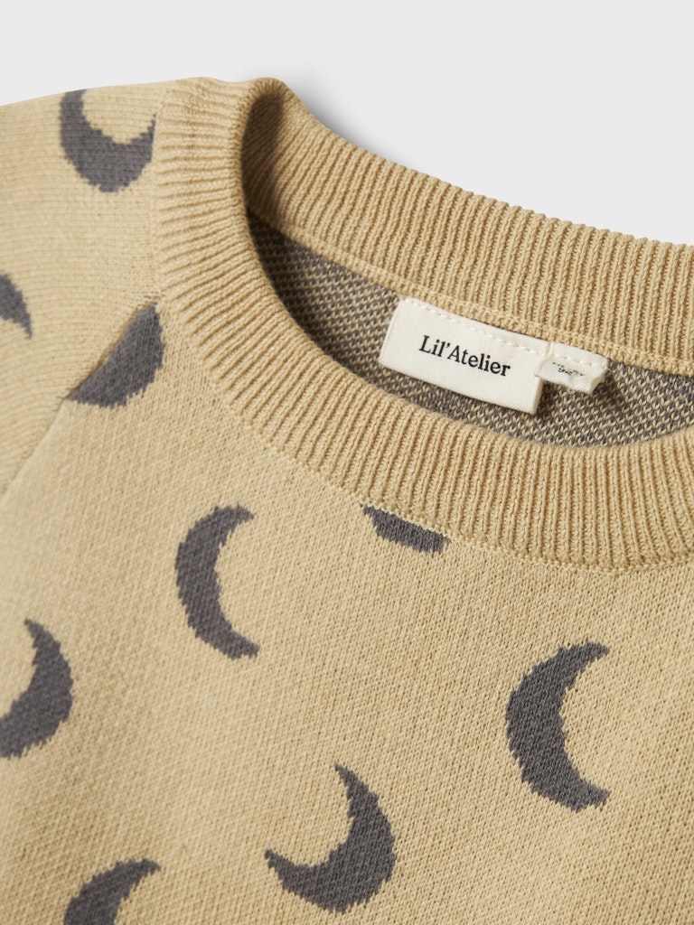 Lil' Atelier Strik Bluse Mini LS Lulio Mojave Desert - Billede 2