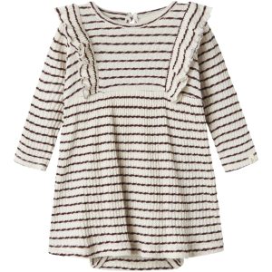 Lil' Atelier Kjolebody LS Sophia Hot Chocolate