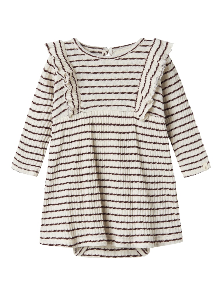 Lil' Atelier Kjolebody LS Sophia Hot Chocolate