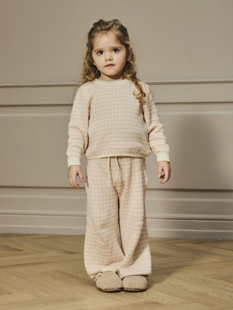 Lil' Atelier Strik Bluse Mini LS Nadie Loose Cameo Rose - Billede 3