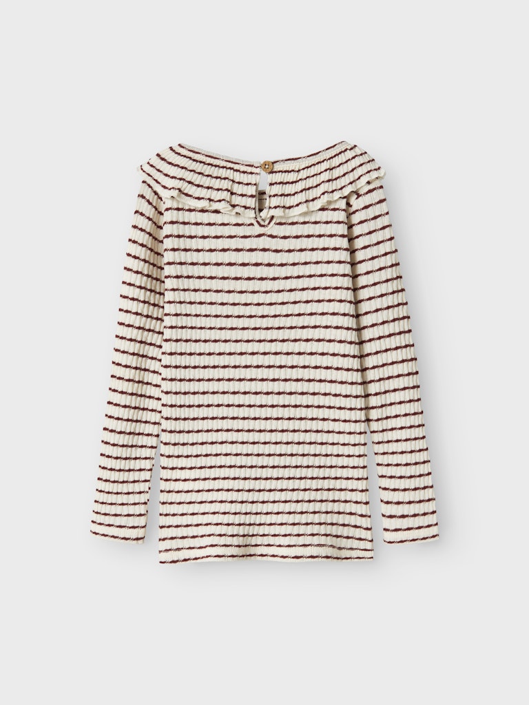 Lil' Atelier Bluse Mini LS Sophia Slim hot Chocolate - Billede 2
