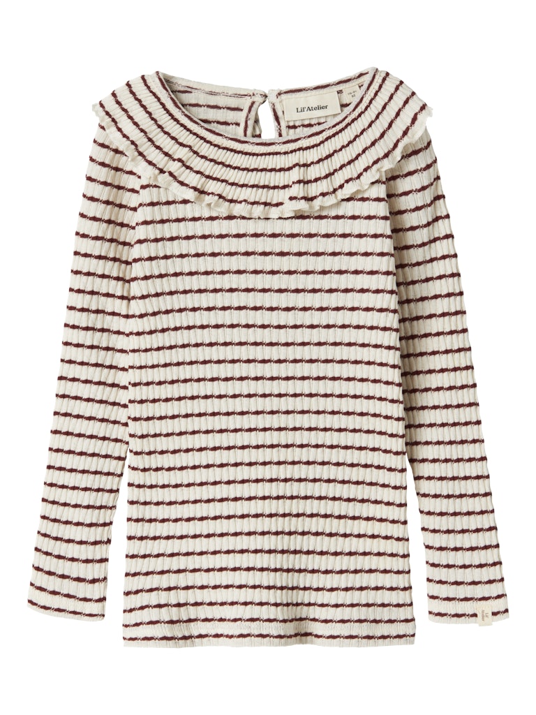 Lil' Atelier Bluse Mini LS Sophia Slim hot Chocolate
