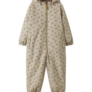 Lil' Atelier Flyverdragt Mini Snow10 Suit AOP Oxford Tan