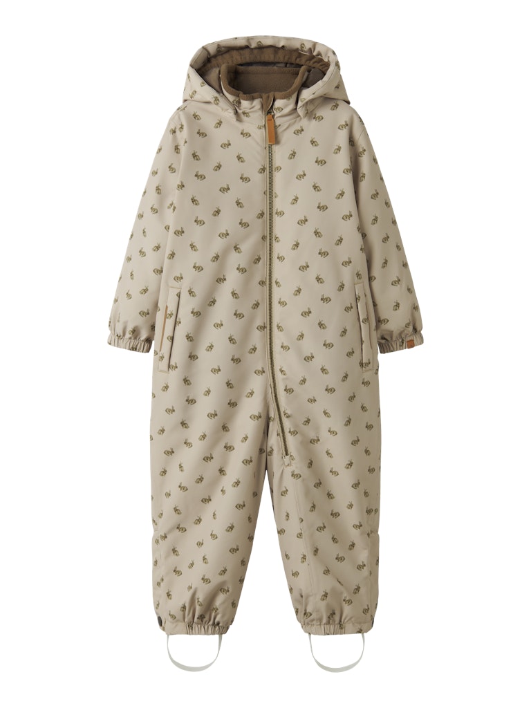 Lil' Atelier Flyverdragt Mini Snow10 Suit AOP Oxford Tan