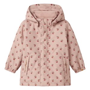 Lil' Atelier Vinterjakke Mini Snow10 AOP Misty Rose