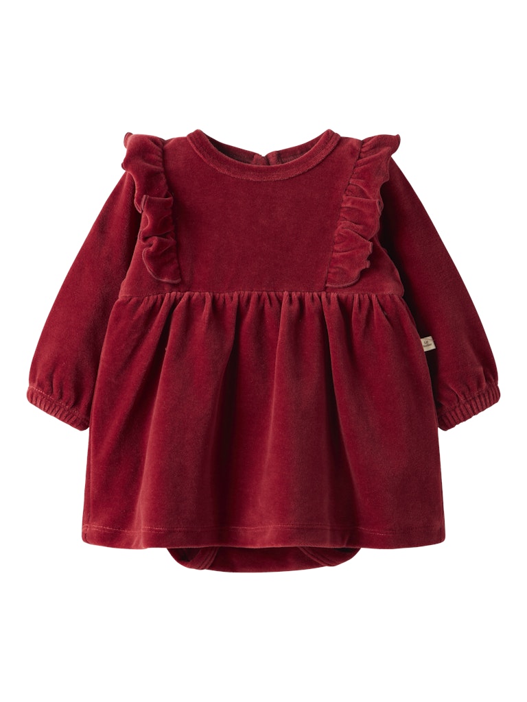Lil' Atelier Kjolebody LS Saga Red Dahlia